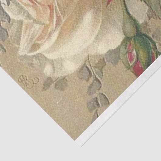 Viktorianische Rose zu Weihnachten Seidenpapier (Ausschnitt)