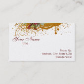 Viktorianische Rosen-Eleganz-Goldgeschäfts-Karten Visitenkarte (Rückseite)