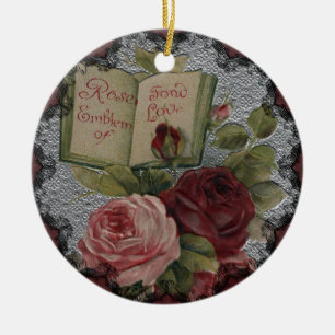 Viktorianische Rosen Emblem der Liebe Ornament