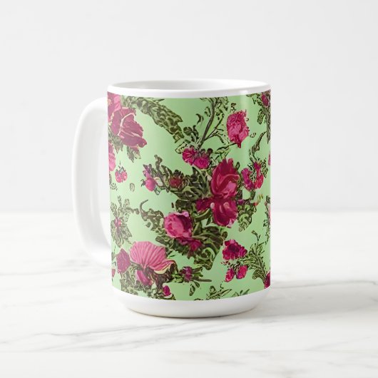 Viktorianische Rosen Kaffeetasse (Vorderseite Links)