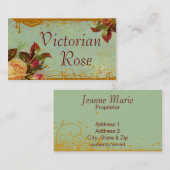 Viktorianische Rosen-kundenspezifische Visitenkarte (Vorne/Hinten)