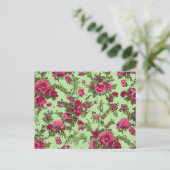 Viktorianische Rosen Postkarte (Stehend Vorderseite)
