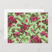 Viktorianische Rosen Postkarte (Vorne/Hinten)