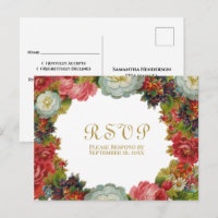Viktorianische Rosen Vintage-Blumen Herbst-Hochzei