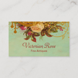Viktorianische Rosenwirbel & Spritzer Standard Ges Visitenkarte