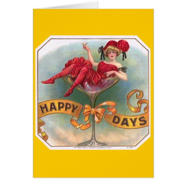 Viktorianische Rote Champagnerfrau Happy (Vorne)