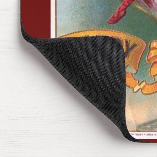 Viktorianische Rote Champagnerfrau Happy Mousepad (Ecke)