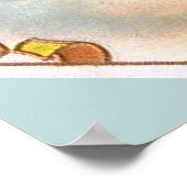 Viktorianische Rote Champagnerfrau Happy Poster (Ecke)