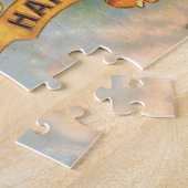 Viktorianische Rote Champagnerfrau Happy Puzzle (Seite)