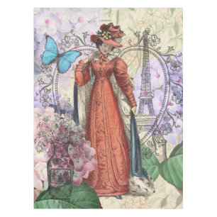 Viktorianische Rote Girl Classy Colorful Tischdecke