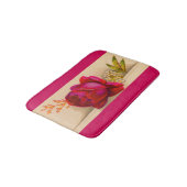 Viktorianische rote Rose Badematte (Schrägansicht)