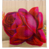 Viktorianische rote Rose Duschvorhang (Vorderseite)