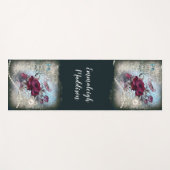 Viktorianische Rote Rose Ephemera Yogamatte (Vorderseite (Horizontal))