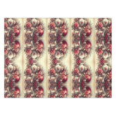 Viktorianische Rote Rose Hut und Teeklappen Tischdecke (Vorderseite (Horizontal))