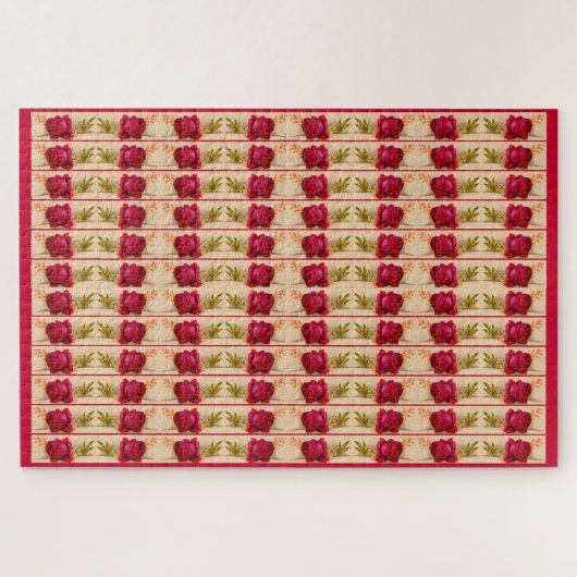 Viktorianische rote Rose Puzzle (Horizontal)