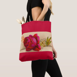 Viktorianische rote Rose Tasche