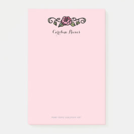 Viktorianische Rote Rose Vintag Romantische Hand G Post-it Klebezettel