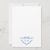 Viktorianische Royal Blue Wedding Monogram Einladung (Rückseite)