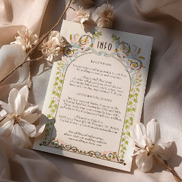 Viktorianische Royal Wedding Detail Card Einladung