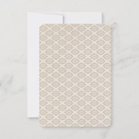 Viktorianische Royal Wedding Detail Card Einladung (Rückseite)