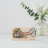 Viktorianische Rufkarten - Blume Visitenkarte (Stehend Vorderseite)