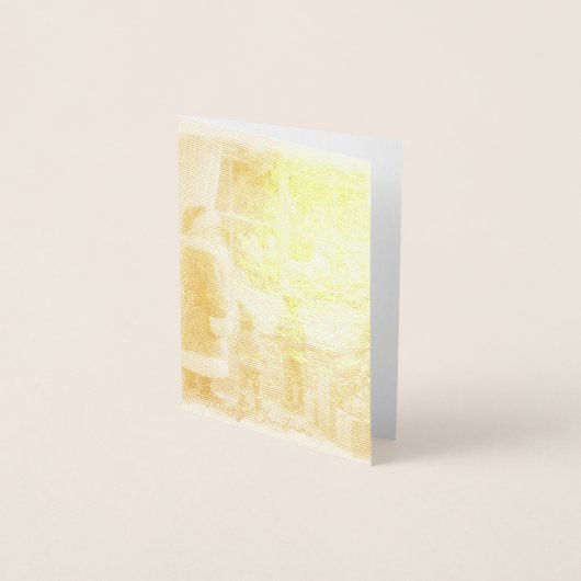 Viktorianische rustikale Weihnachtskarte Folienkarte (Vorderseite)