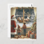 Viktorianische rustikale Weihnachtskarte Postkarte (Vorne/Hinten)