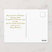 Viktorianische rustikale Weihnachtskarte Postkarte (Rückseite)