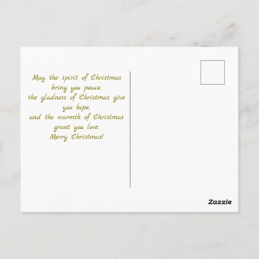 Viktorianische rustikale Weihnachtskarte Postkarte (Rückseite)