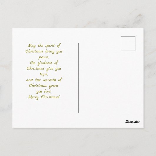 Viktorianische rustikale Weihnachtskarte Postkarte (Rückseite)