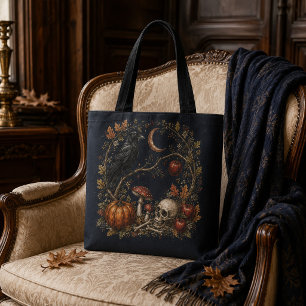Viktorianische Samhain-Raben-Botanik-Gotik-Tasche Tasche