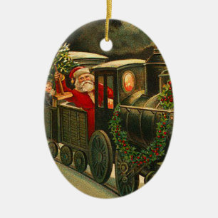 Viktorianische Sankt-Weihnachtsverzierung Keramikornament