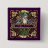 Viktorianische Santa Angels Weihnachtsantike Button (Vorderseite)