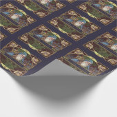 Viktorianische Santa Angels Weihnachtsantike Geschenkpapier (Ecke)