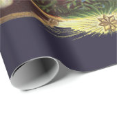 Viktorianische Santa Angels Weihnachtsantike Geschenkpapier (Rolleneckpunkt)