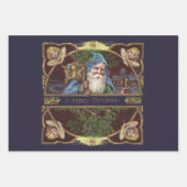 Viktorianische Santa Angels Weihnachtsantike Geschenkpapier Set (Vorderseite)