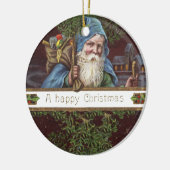 Viktorianische Santa Angels Weihnachtsantike Keramik Ornament (Links)