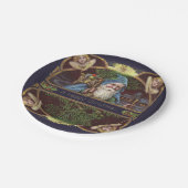 Viktorianische Santa Angels Weihnachtsantike Pappteller (Schrägansicht)