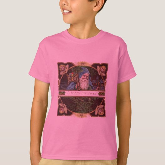 Viktorianische Santa Angels Weihnachtsantike T-Shirt (Vorderseite)