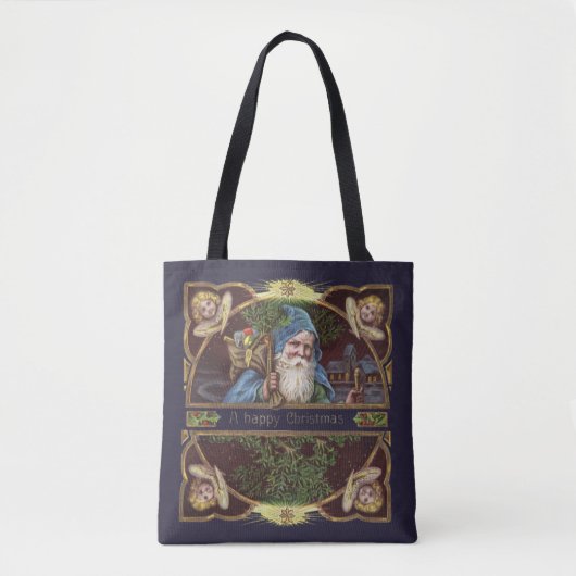 Viktorianische Santa Angels Weihnachtsantike Tasche (Vorderseite)