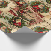 Viktorianische Santa Claus-Werbeaktion Geschenkpapier (Ecke)