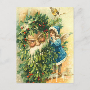 Viktorianische Santa Post Card Feiertagspostkarte