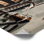 Viktorianische Schneeweihnachtszene Poster (Ecke)