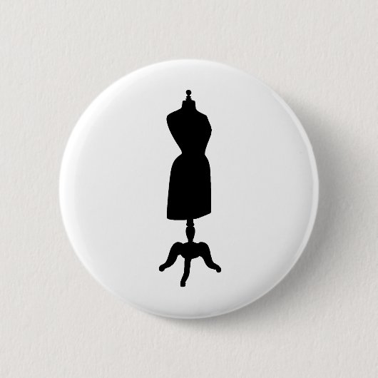 Viktorianische Schneiderpuppe Silhouette Button (Vorderseite)