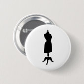 Viktorianische Schneiderpuppe Silhouette Button (Vorne & Hinten)