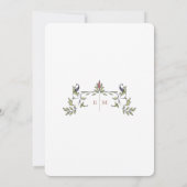 Viktorianische Schnörkel Anpassbares Hochzeitmenü Einladung (Rückseite)