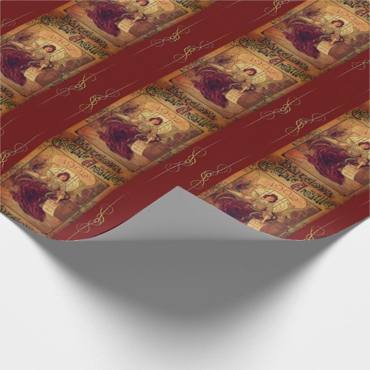 Viktorianische Schokoladenwerbung Geschenkpapier (Ecke)
