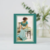 Viktorianische Schönheit, restauriertes Foto Postkarte (Stehend Vorderseite)