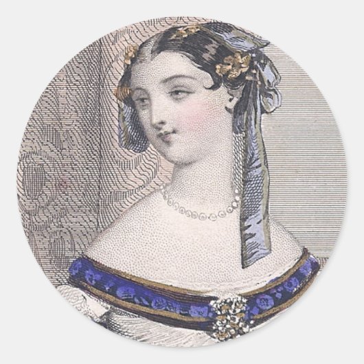 Viktorianische Schönheit von Jules David - wunders Runder Aufkleber (Vorderseite)