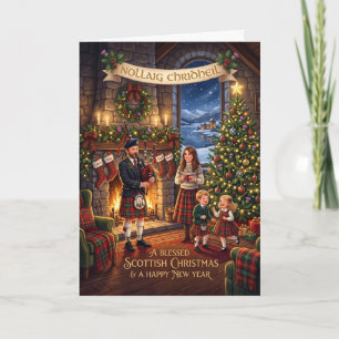 Viktorianische schottische Weihnachtskarte Karte